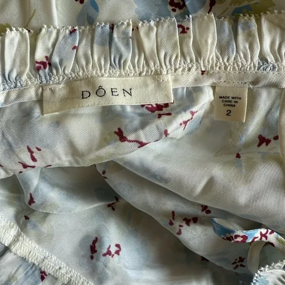 DÔEN ruffled floral-print midi dress size 2 - Picture 6 of 14